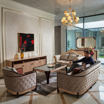 Zestaw sofowy 3+1 miejsce do siedzenia Ustaw Design Nowoczesna Sofa Obcios Siedziba Nowość