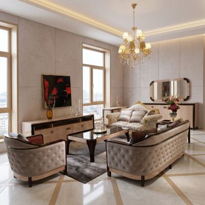 Zestaw sofowy 3+1 miejsce do siedzenia Ustaw Design Nowoczesna Sofa Obcios Siedziba Nowość