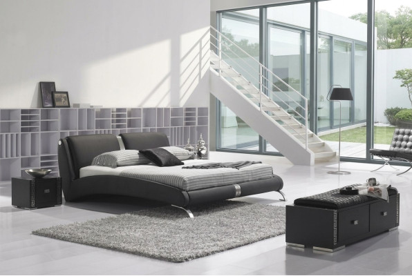 Nowoczesne łóżko tapicerowane Podwójne łóżko designerskie zestaw 180x200cm