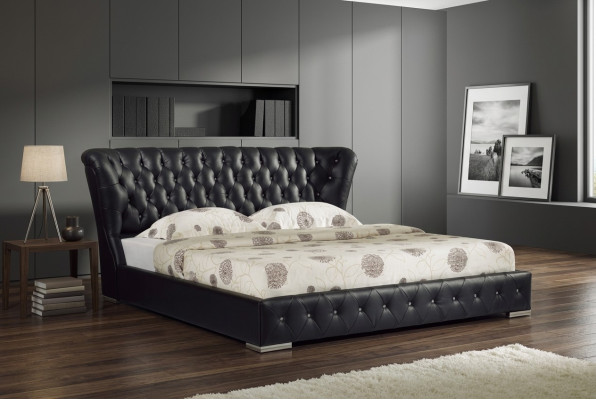 Designerskie łóżko skrzyniowe Łóżko tapicerowane Łóżko hotelowe Łóżko hotelowe Chesterfield