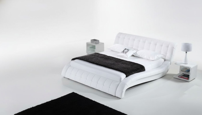 Łóżko łóżko Podkładka Double Marriage Hotel Luxury Skóra Modern Deco Designer