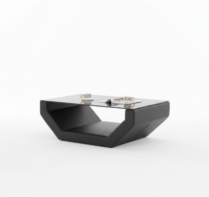 Szlachetne, luksusowe Stoliki do szkła Design Couch Tabela Sofa Side Skóra stoły