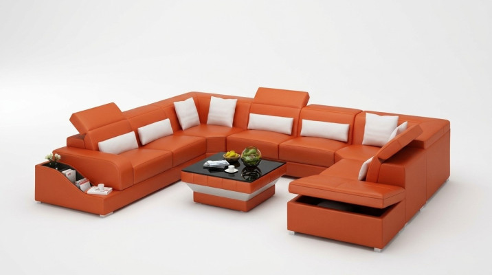 Skóra Sofa stoły Czarny stolik kawowy Szklany stolik Kwadratowy stolik
