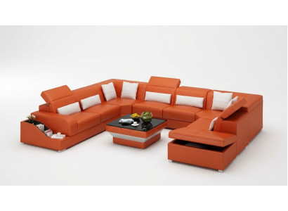 Skóra Sofa stoły Czarny stolik kawowy Szklany stolik Kwadratowy stolik