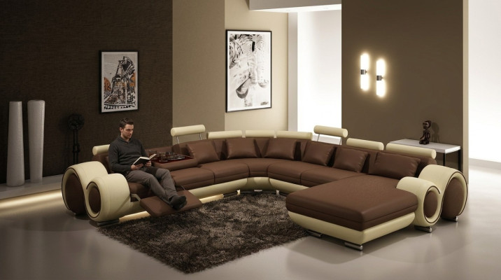 Sofy Sofa U Shape Sofa Podkładka Ustawić Żywy krajobraz Design Narożnikowa kanapa