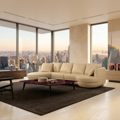 Skórzana sofa Kanapa Zestaw sofowy Nowa Narożnikowa kanapa Narożnik Ustaw Design Modern
