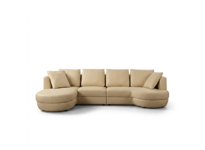 Skórzana sofa Kanapa Zestaw sofowy Nowa Narożnikowa kanapa Narożnik Ustaw Design Modern