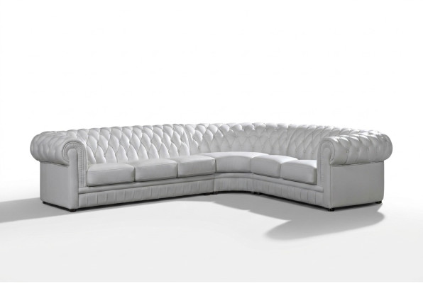 Skórzana sofa Narożnikowa kanapa Couch Chesterfield Podkładka Zestaw narożny Sofa Couches