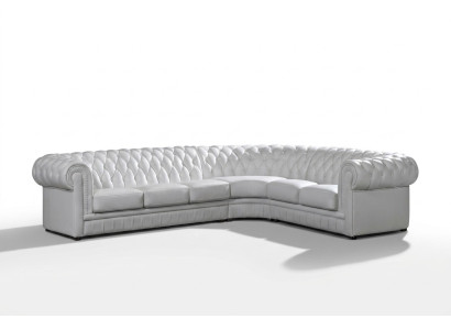 Skórzana sofa Narożnikowa kanapa Couch Chesterfield Podkładka Zestaw narożny Sofa Couches