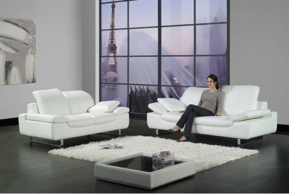 Kanapy Zestaw sofowy Sofa skórzana Sofa miejsce do siedzenia Zestaw Sofy Podkładka Kanapa 3-częściowa Fotel