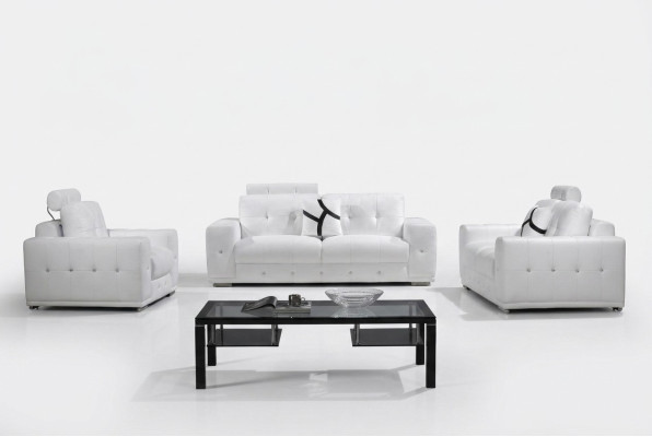 Sofa skórzana Kanapy Zestaw sofowy Sofa miejsce do siedzenia Zestaw Sofy Podkładka Kanapa 3-częściowa Fotel
