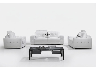 Sofa skórzana Kanapy Zestaw sofowy Sofa miejsce do siedzenia Zestaw Sofy Podkładka Kanapa 3-częściowa Fotel