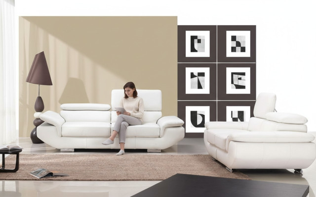 Luksusowe Meble Zestaw sofowy Sofa Podkładka 3+2 Sofa skórzana Zestaw kanapowy Ustawić