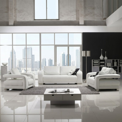 Zestaw sofowy Design Couches Podkładka Skóra 311 miejsce do siedzenia Obcios Zestaw Skóra