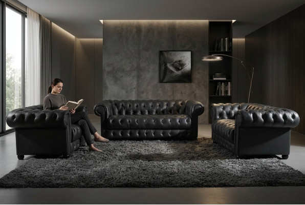 Chesterfield Zestaw sofowy 311 miejsce do siedzenia Design Couch Podkładka Sofa Ustawić Zestaw