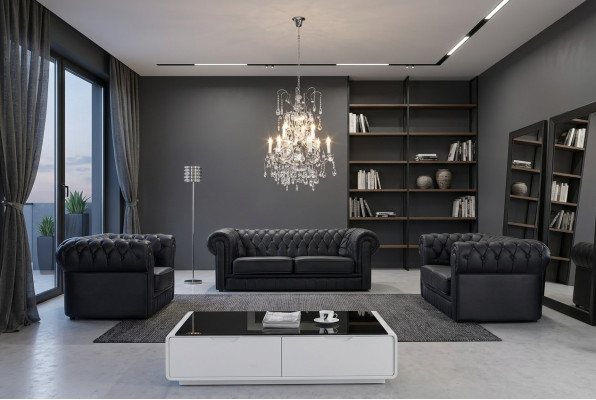 Skórzana Sofa Sofa Sofa Zestaw sofowy miejsce do siedzenia Ustawić Design Nowoczesne Sofy