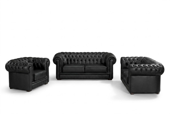 Zestaw sofowy Chesterfield Meble Sofa miejsce do siedzenia Zestaw Sofa Podkładka Kanapa Skóra