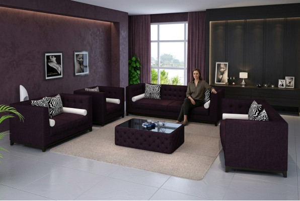 Zestaw sofowy skórzana sofa kanapa miejsce do siedzenia zestaw sofa podkładka kanapa 4-częściowy fotel