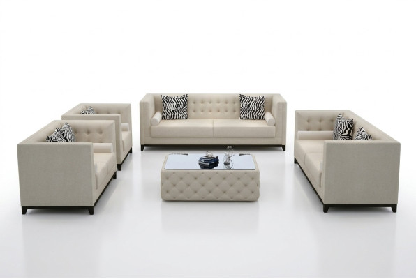 Zestaw sofowy Obcios Set Design Sofy Podkładka Kanapy Skóra 3 2 miejsce do siedzenia