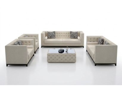 Zestaw sofowy Obcios Set Design Sofy Podkładka Kanapy Skóra 3 2 miejsce do siedzenia
