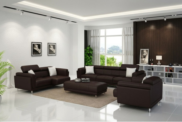 Design Kanapy Sofy Podkładka 321 miejsce do siedzenia Zestaw sofowy Obcios Zestaw Skóra Sofa