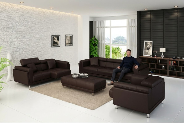 Obcios Design Kanapy Sofy Podkładka 32 miejsce do siedzenia Zestaw sofowy Zestaw Skóra Sofa