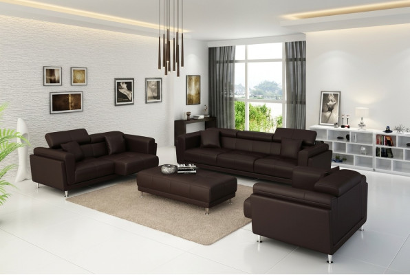 Obcios Design Kanapy Sofy Podkładka 32 miejsce do siedzenia Zestaw sofowy Zestaw Skóra Sofa