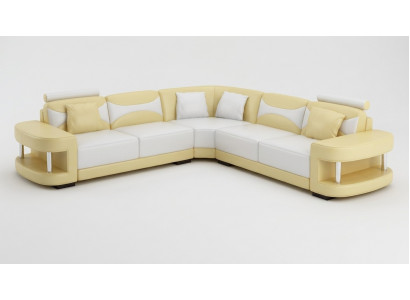 Design Narożnikowa kanapa Skóra Sofa Kanapa Podkładka Narożnik Siedziba Żywy krajobraz Ustawić