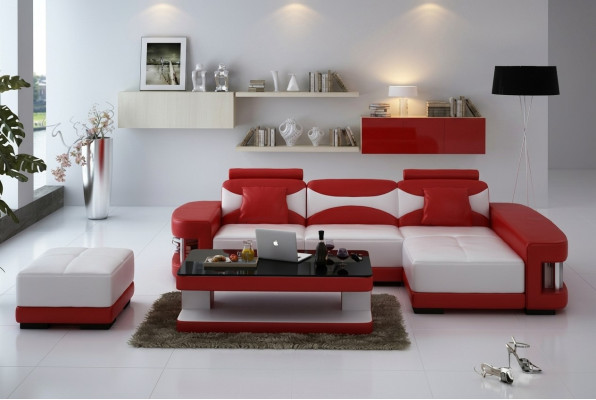 Narożnik Zestaw narożny Żywy krajobraz Sofa w kształcie litery L Narożnikowa kanapa Couch Ustawić