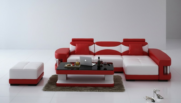 Narożnik Zestaw narożny Żywy krajobraz Sofa w kształcie litery L Narożnikowa kanapa Couch Ustawić
