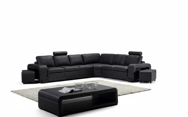 Designerska Sofa Kanapa Narożnikowa kanapa z Stołek Podkładka Ustawić Żywy krajobraz