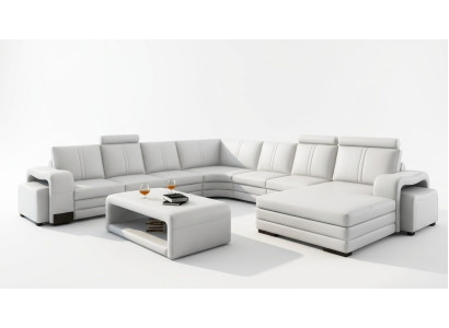 Duża sofa Żywy krajobraz Podkładka Zestaw narożny + Stołek kanapa Tabela komplet