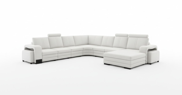 Pokój dzienny Siedziba Ustaw Sofa Podkładka Zestaw Żywy krajobraz Sofa + 2x Stołek