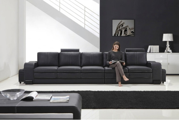 Design Podkładka Luxury Siedziba Sofa Kanapa Skóra Włókienniczy Sofa 5 miejsce do siedzenia Pięcioosobowa xlmeble