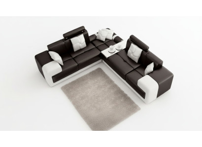 Narożnik Zestaw narożny Sofa w kształcie litery L Ustawić Podkładkę Couch Żywy krajobraz