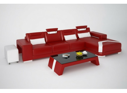 Designerska Sofa Kanapa Narożnikowa kanapa z Stołek Podkładka Ustawić Żywy krajobraz L kształt