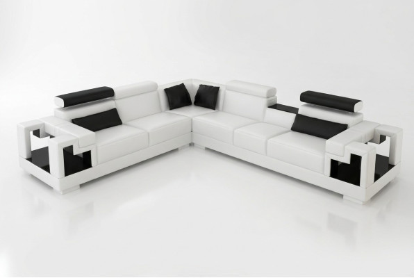 Narożnikowa kanapa Sofa Kanapa Podkładka Żywy krajobraz Skóra Narożnik Sofy Ustawić L Shape Nowość