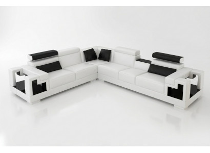 Narożnikowa kanapa Sofa Kanapa Podkładka Żywy krajobraz Skóra Narożnik Sofy Ustawić L Shape Nowość