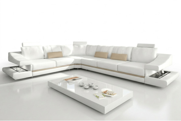 Skórzana sofa Narożnikowa kanapa Kanapa Designer Podkładka Zestaw narożny Sofa Kanapy Sofy