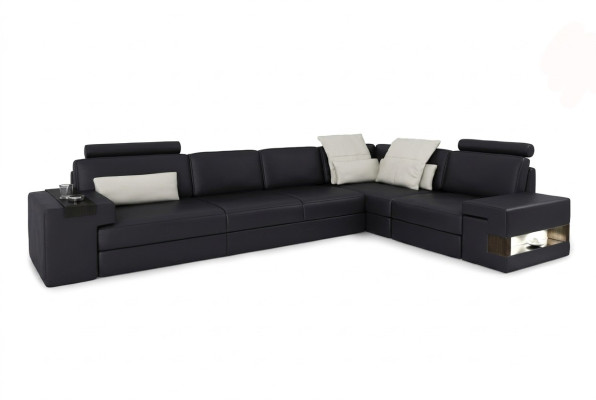 Skórzana Sofa Sofa Nowoczesna Podkładka Skóra Design Narożnikowa kanapa Kanapa Włókienniczy
