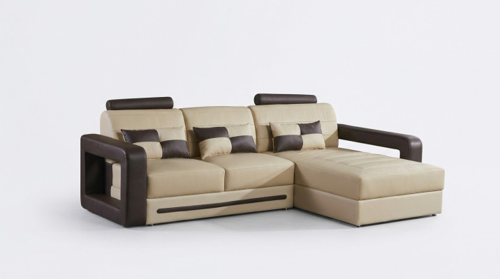 Narożnikowa kanapa Sofa w kształcie litery L Podkładka Ustawić Żywy krajobraz skórzana sofa