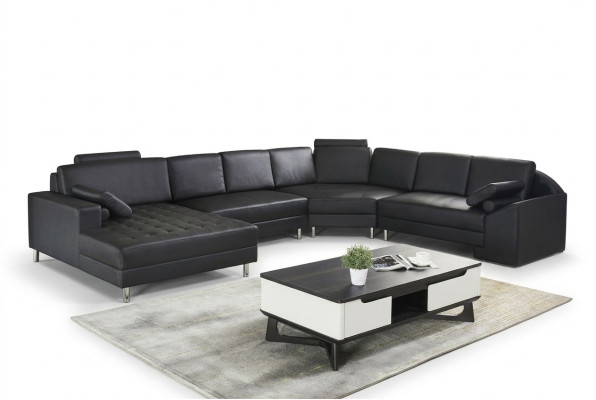 Narożnikowa kanapa Sofa w kształcie litery U Podkładka Narożnikowa kanapa Żywy krajobraz skórzana sofa