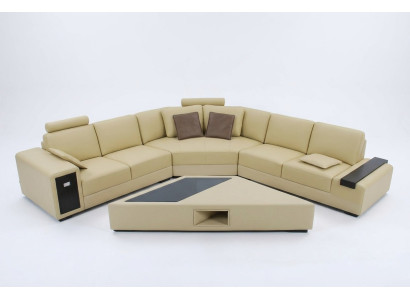Designerska Sofa Kanapa Narożnikowa kanapa z Stołek Ustawić Podkładkę Żywy krajobraz