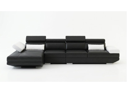 Skórzana sofa w kształcie litery L Żywy krajobraz Narożnikowa kanapa Ustawić Design Modern