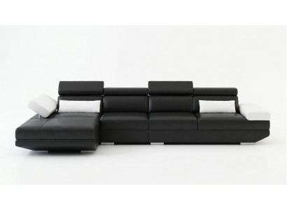 Skórzana sofa w kształcie litery L Żywy krajobraz Narożnikowa kanapa Ustawić Design Modern
