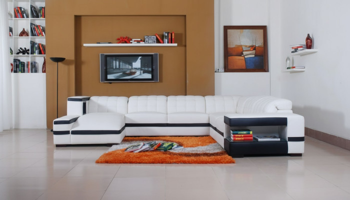 Designerska Sofa Kanapa Narożnikowa kanapa ze Stołkiem Ustawić Żywy krajobraz Podkładka