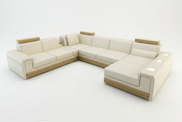 Skórzana sofa Kanapa Zestaw sofowy Narożnikowa kanapa Narożnik Ustawić Design Nowoczesna Sofa