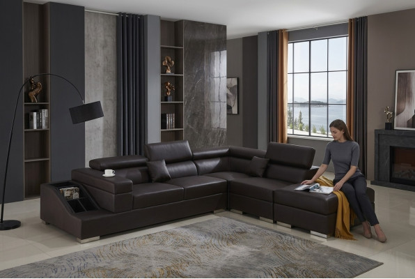 Nowoczesny zestaw sof narożny L Shape Podkładka Narożnik Couch Designer Siedziba Meble