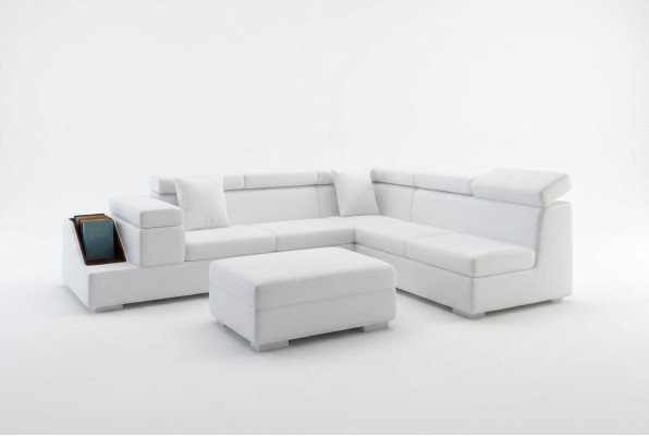 Narożnikowa kanapa Sofa w kształcie litery L podkładka sofy Żywy krajobraz skórzana sofa Stołek