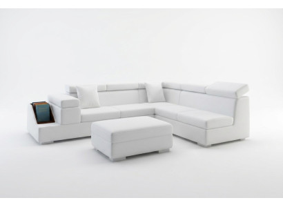 Narożnikowa kanapa Sofa w kształcie litery L podkładka sofy Żywy krajobraz skórzana sofa Stołek